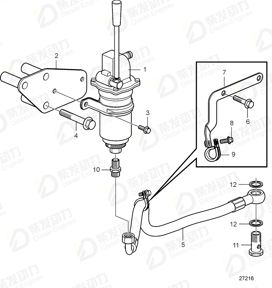 volvo penta Hollow screw 966821 Drawing volvo penta Hollow screw 966821 Drawing